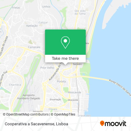Cooperativa a Sacavenense map