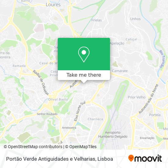 Portão Verde Antiguidades e Velharias mapa