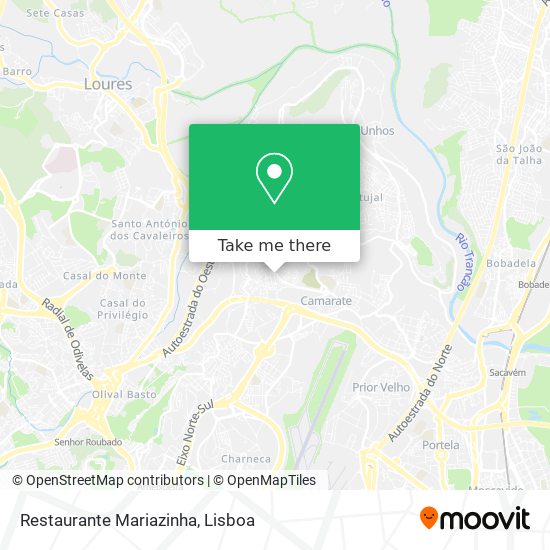 Restaurante Mariazinha mapa