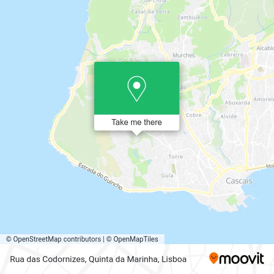 Rua das Codornizes, Quinta da Marinha map