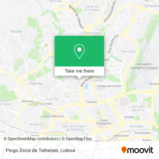 Pingo Doce de Telheiras mapa