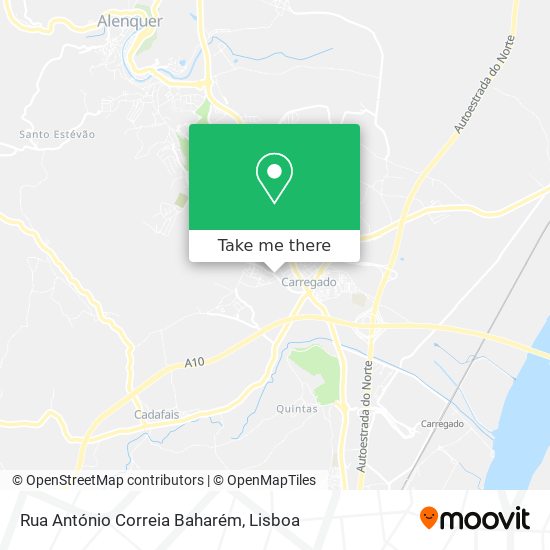 Rua António Correia Baharém mapa