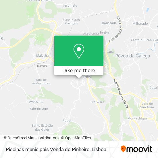 Piscinas municipais Venda do Pinheiro map