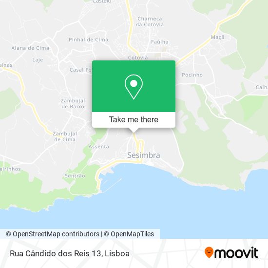 Rua Cândido dos Reis 13 mapa