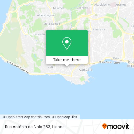 Rua António da Nola 283 mapa