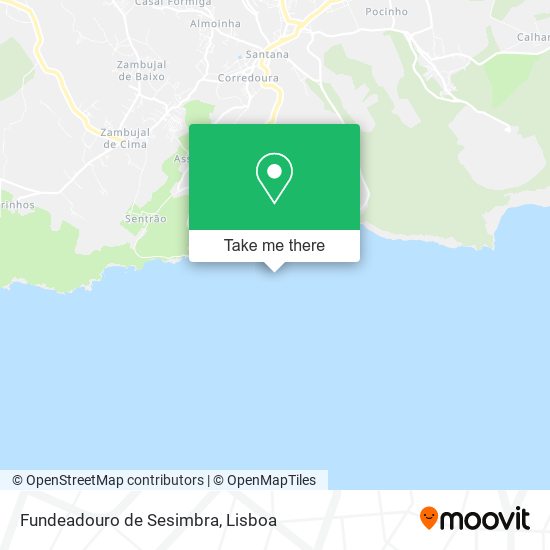 Fundeadouro de Sesimbra mapa