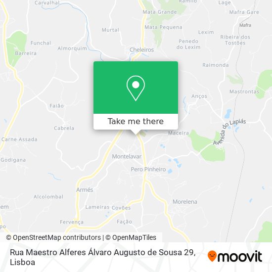 Rua Maestro Alferes Álvaro Augusto de Sousa 29 mapa