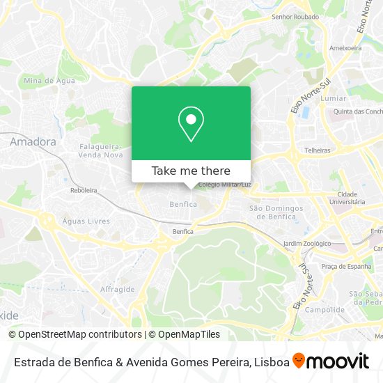 Estrada de Benfica & Avenida Gomes Pereira map