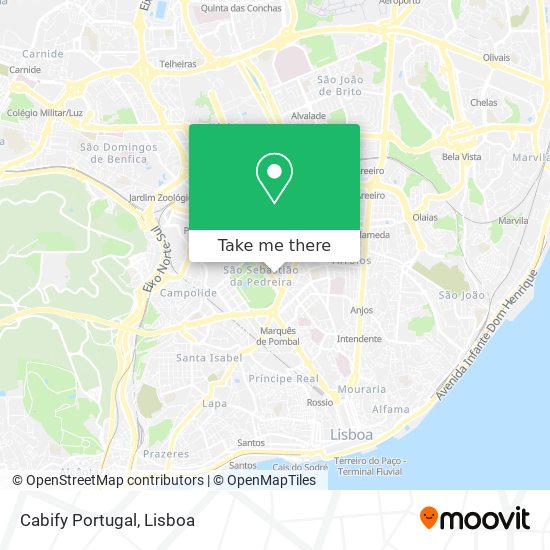 Cabify Portugal map