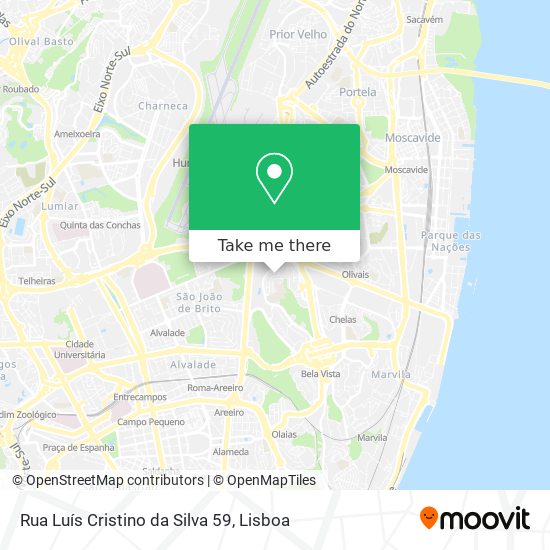 Rua Luís Cristino da Silva 59 mapa