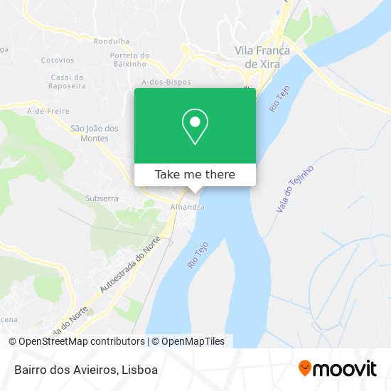 Bairro dos Avieiros mapa