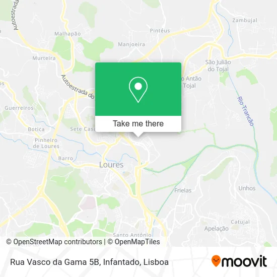 Rua Vasco da Gama 5B, Infantado map