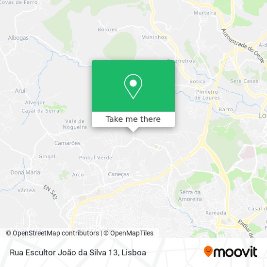 Rua Escultor João da Silva 13 mapa