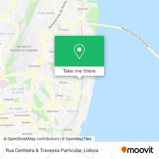 Rua Centieira & Travessa Particular mapa