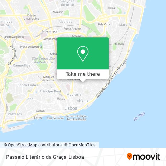 Passeio Literário da Graça map