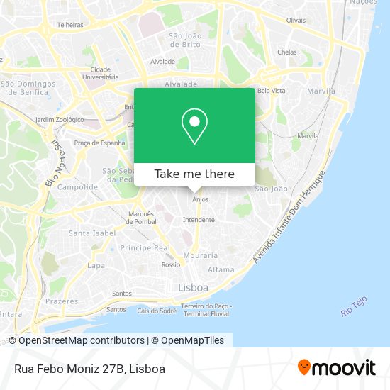Rua Febo Moniz 27B mapa