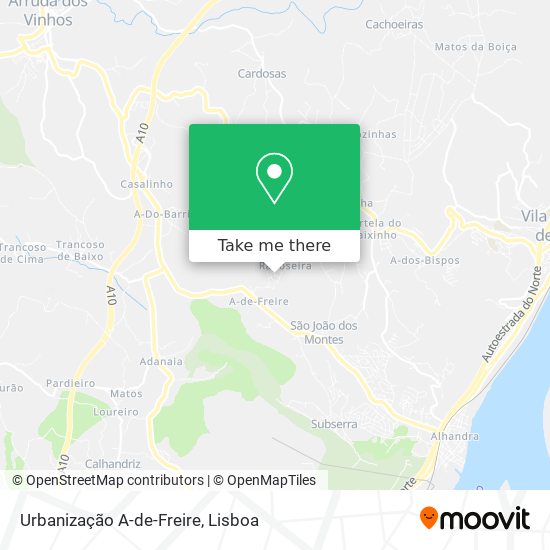 Urbanização A-de-Freire map