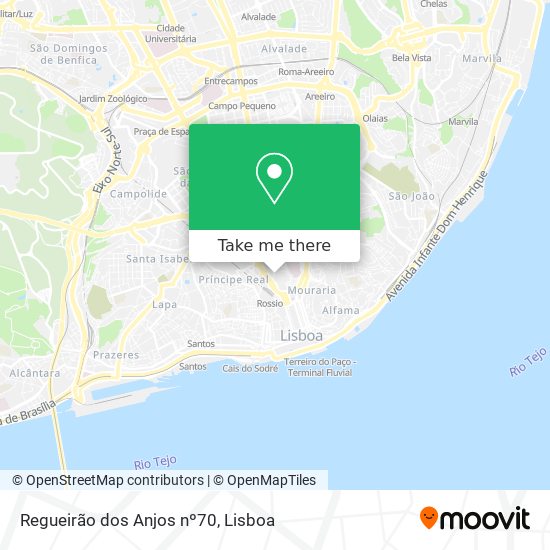 Regueirão dos Anjos nº70 mapa