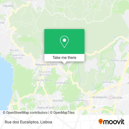Rua dos Eucaliptos map