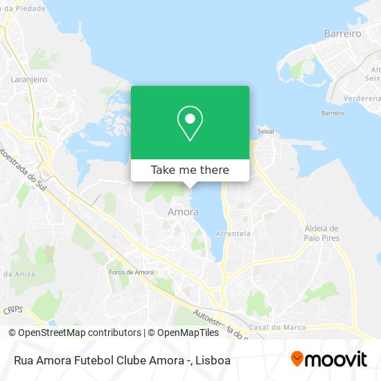 Rua Amora Futebol Clube Amora - mapa
