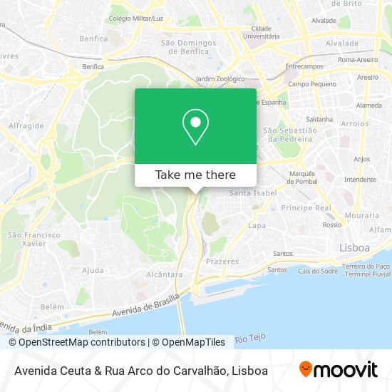 Avenida Ceuta & Rua Arco do Carvalhão map