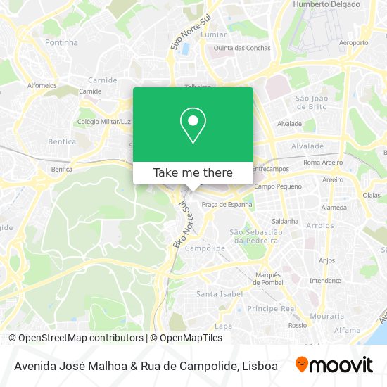 Avenida José Malhoa & Rua de Campolide map