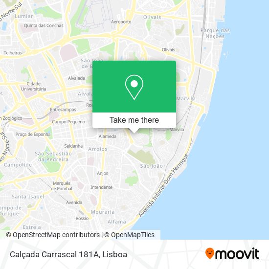 Calçada Carrascal 181A map