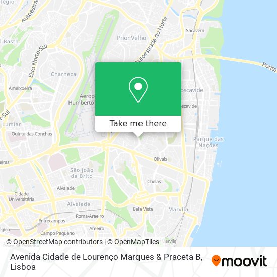 Avenida Cidade de Lourenço Marques & Praceta B mapa