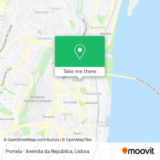 Portela - Avenida da República map