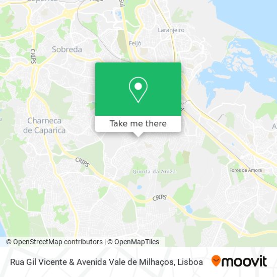 Rua Gil Vicente & Avenida Vale de Milhaços map