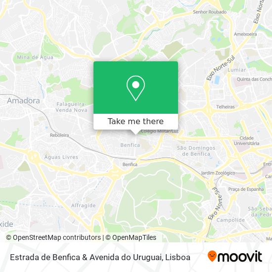 Estrada de Benfica & Avenida do Uruguai map