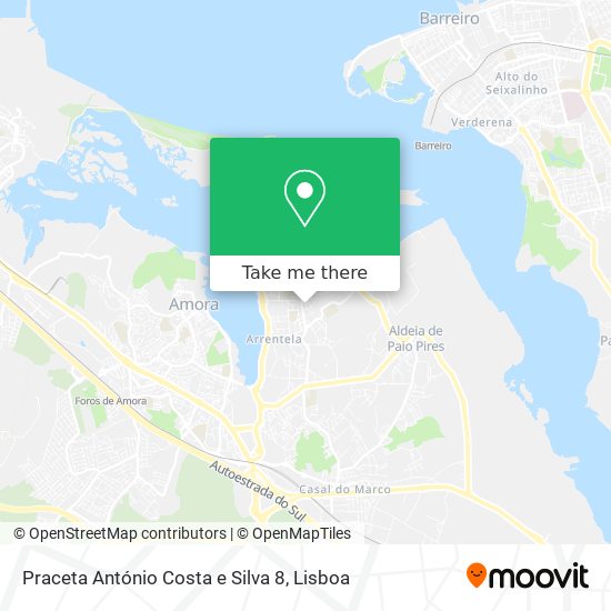 Praceta António Costa e Silva 8 mapa