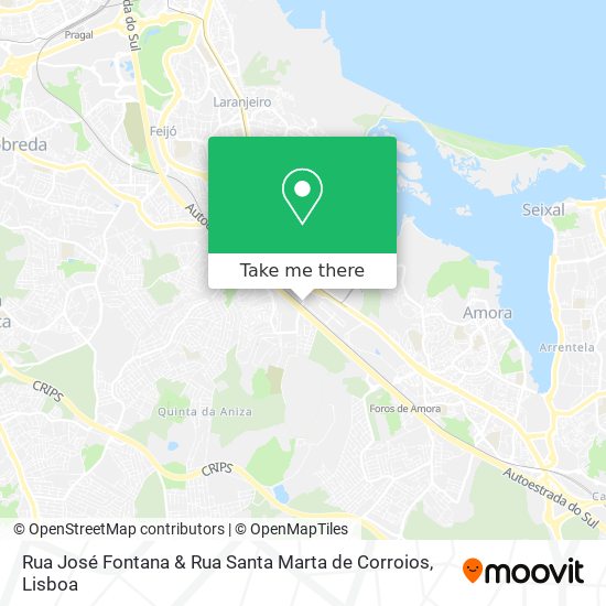 Rua José Fontana & Rua Santa Marta de Corroios map
