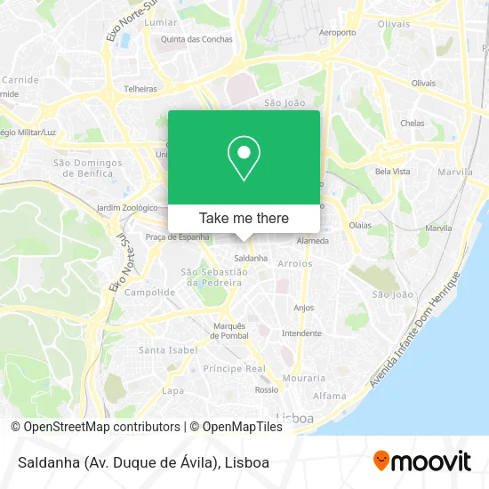 Saldanha (Av. Duque de Ávila) map
