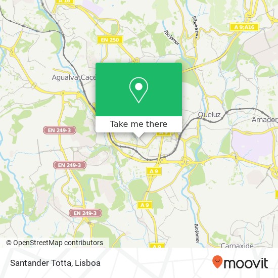 Santander Totta map