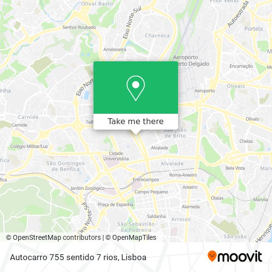 Autocarro 755 sentido 7 rios map