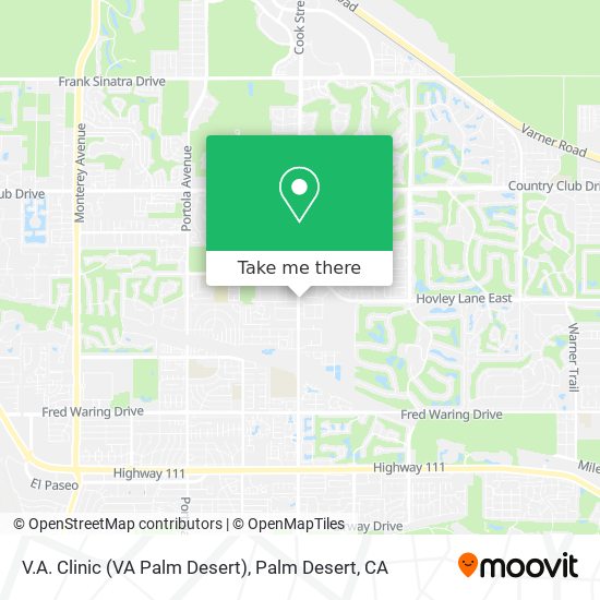 Mapa de V.A. Clinic (VA Palm Desert)