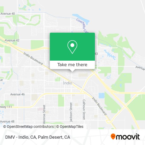 DMV - Indio, CA map