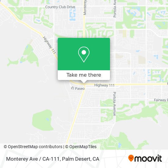 Monterey Ave / CA-111 map