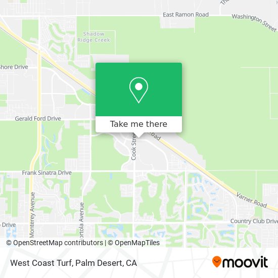 West Coast Turf map