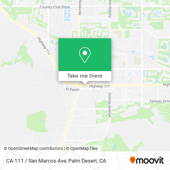 CA-111 / San Marcos Ave map