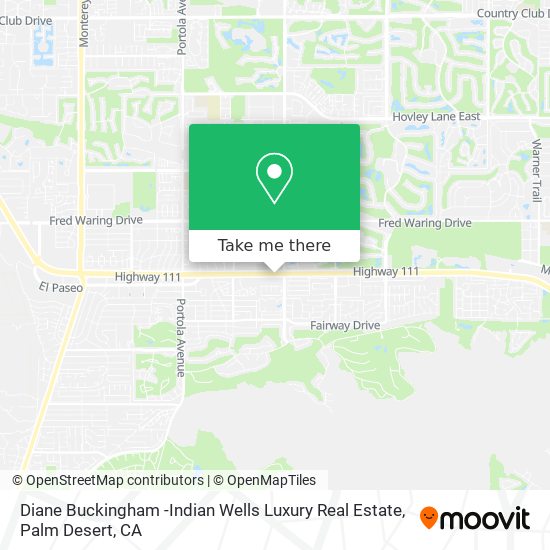 Diane Buckingham -Indian Wells Luxury Real Estate map