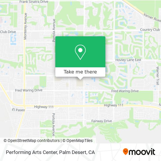 Performing Arts Center map