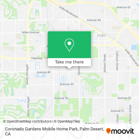 Coronado Gardens Mobile Home Park map