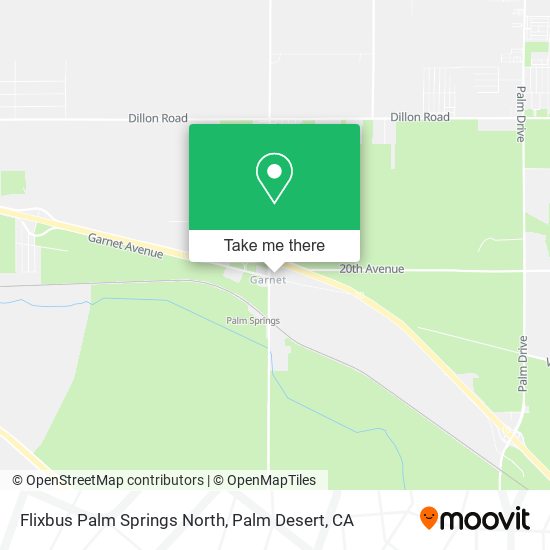 Flixbus Palm Springs North map