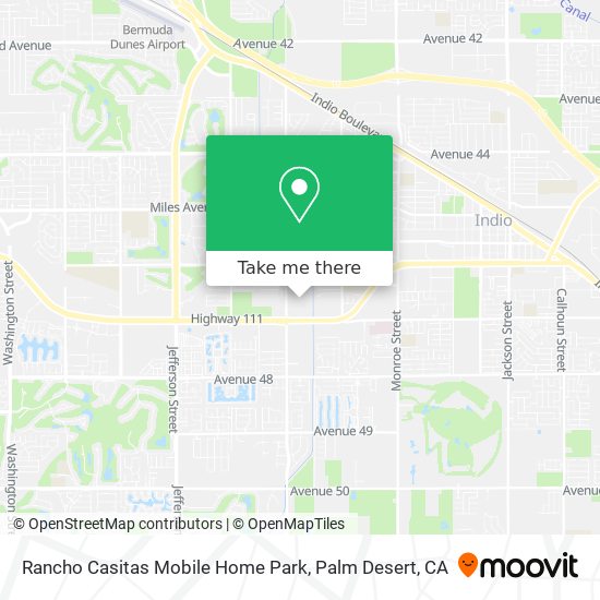 Rancho Casitas Mobile Home Park map