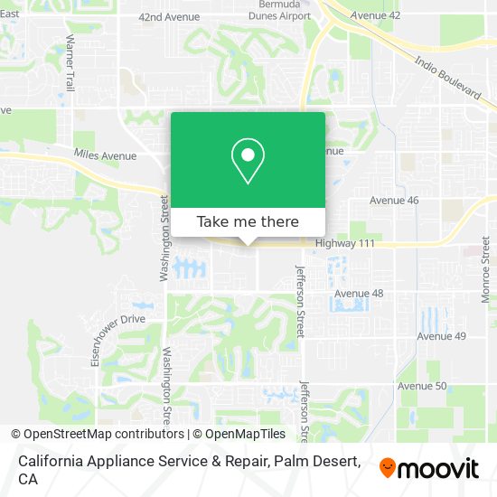 California Appliance Service & Repair map