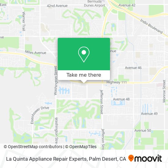 Mapa de La Quinta Appliance Repair Experts