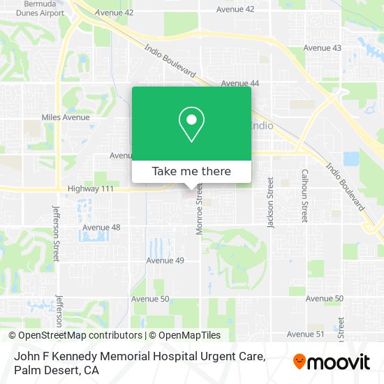 Mapa de John F Kennedy Memorial Hospital Urgent Care