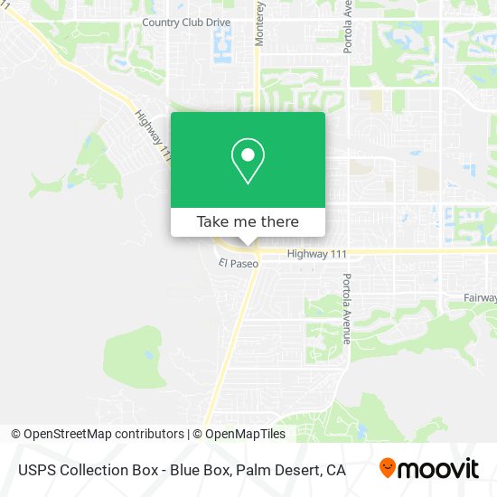 USPS Collection Box - Blue Box map